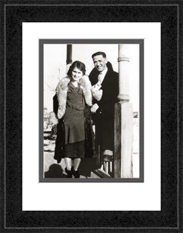 bottom weighted image, double matted by heirlooms.ca